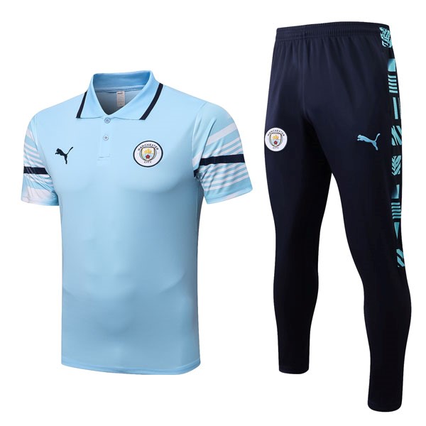 Polo Manchester City Conjunto Completo 2022-2023 Azul